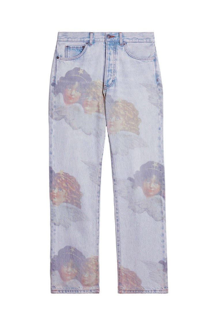 Fiorucci Angel Print Straight Fit Jeans