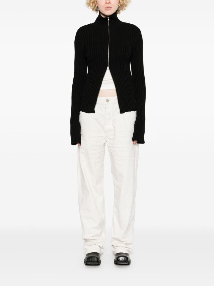 Balenciaga Distressed-Effect White Jeans With Classic Five-Pocket Design
