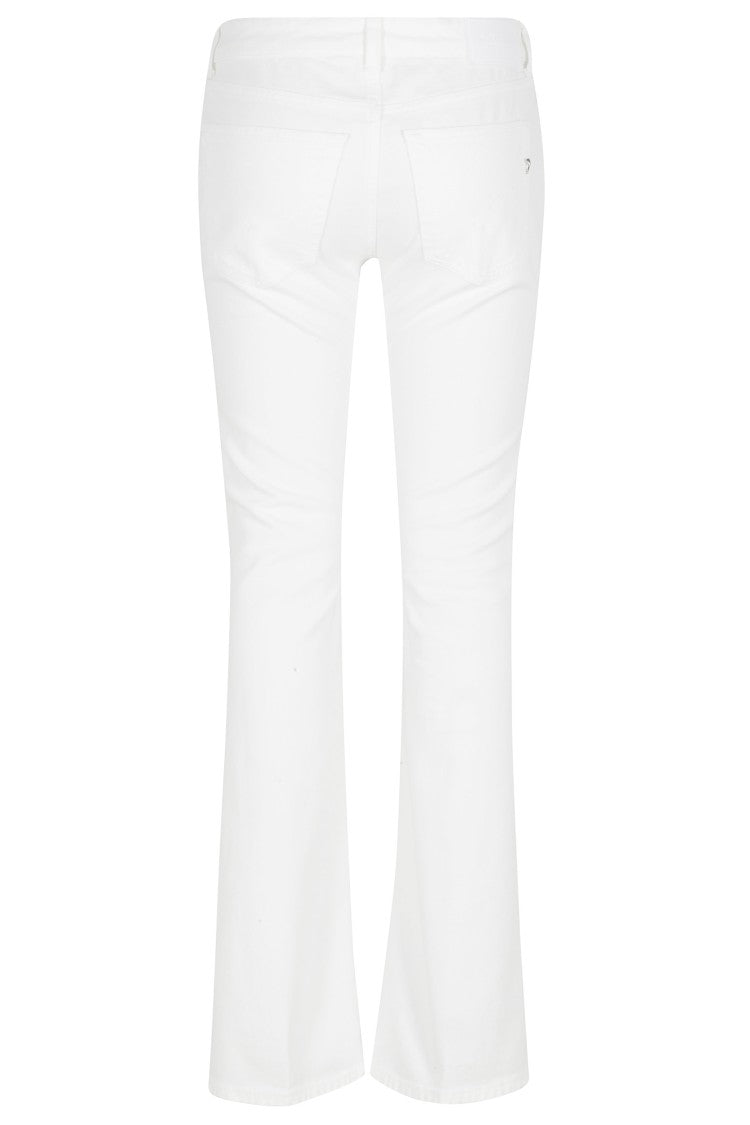 Dondup Milk New Lola Five-Pocket Flared Cotton-Blend Trousers