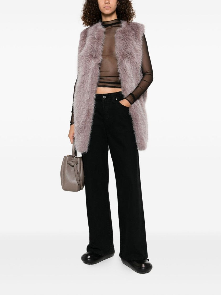 Herno Sleeveless Faux Fur Tortora Jacket