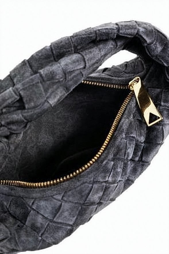 Bottega Veneta Suede Tote Bag With Woven Pattern