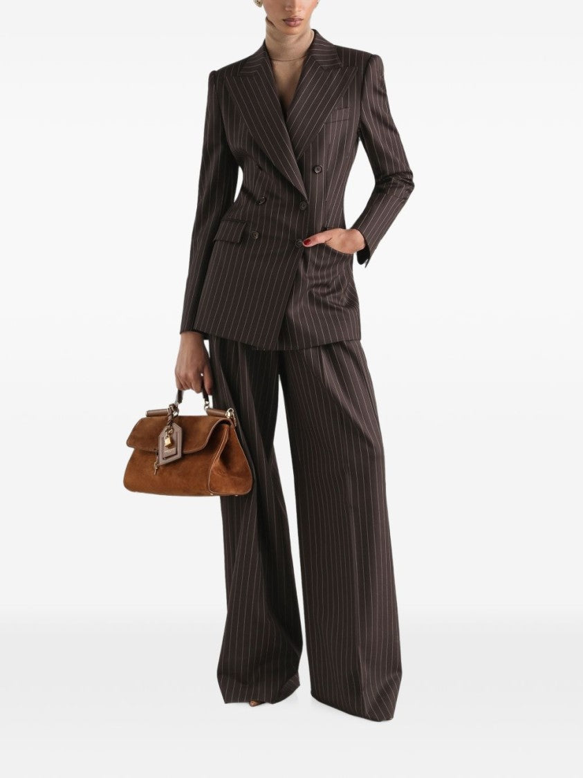Dolce & Gabbana Tailored Double-Breasted Pinstripe Blazer