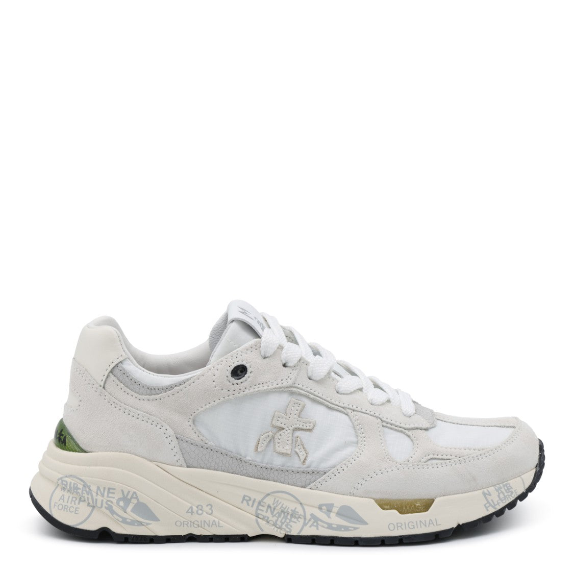 Premiata Lace-Up Textured Cushioned Sole Sneakers