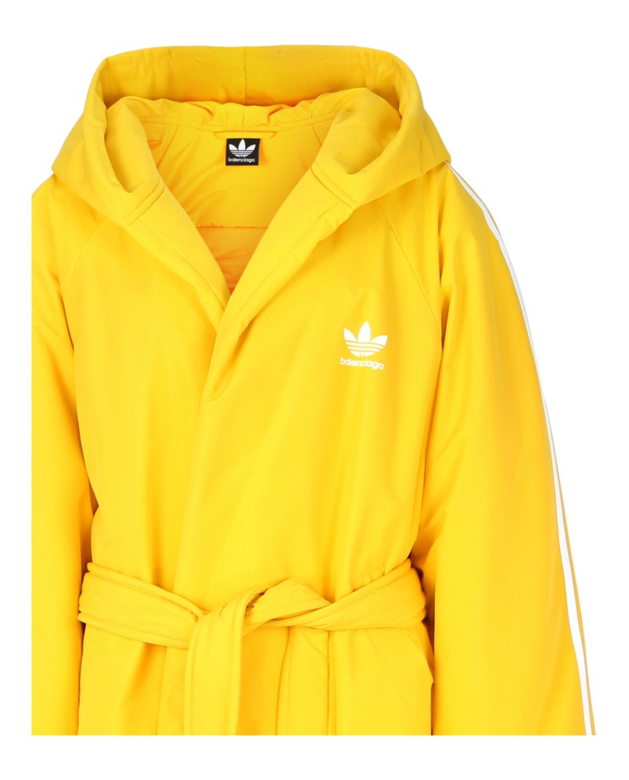 Balenciaga Hooded Puffer Bathrobe With Self-Tie Closure And Zip Pockets