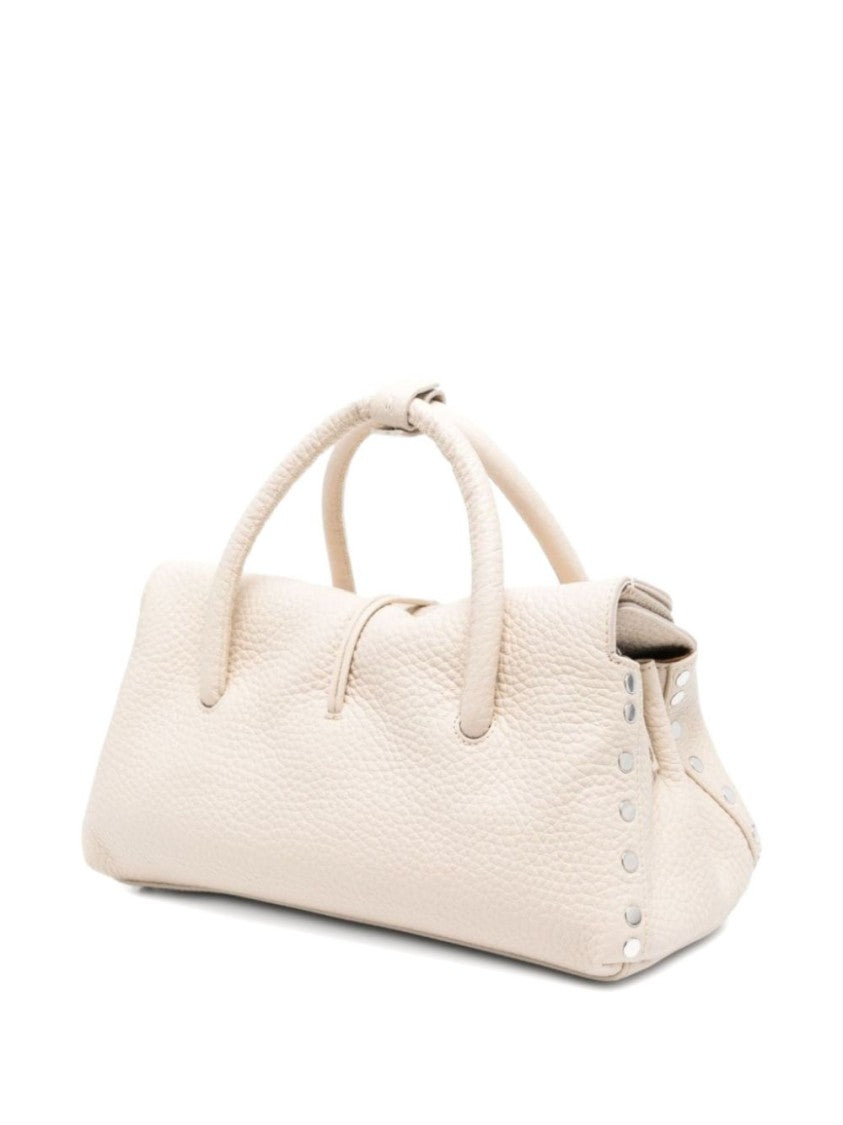 Zanellato Light Pink Studded Trim Shoulder Bag