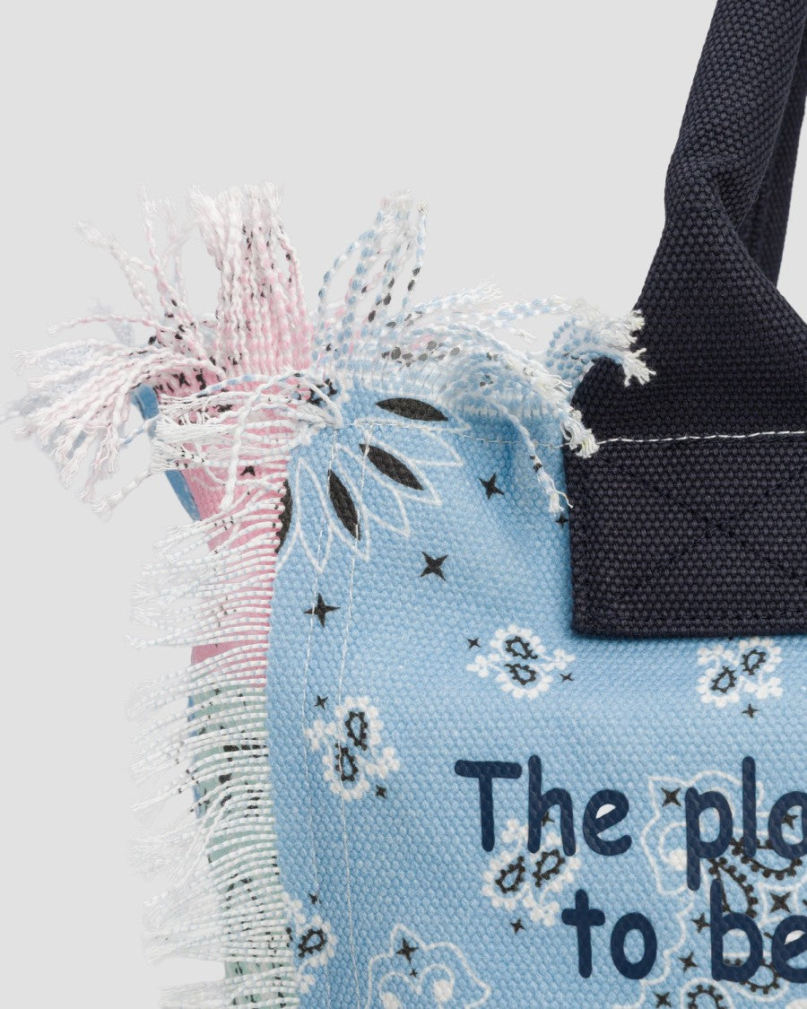 Mc2 Saint Barth Patchwork Tote Bag With Frayed Edges