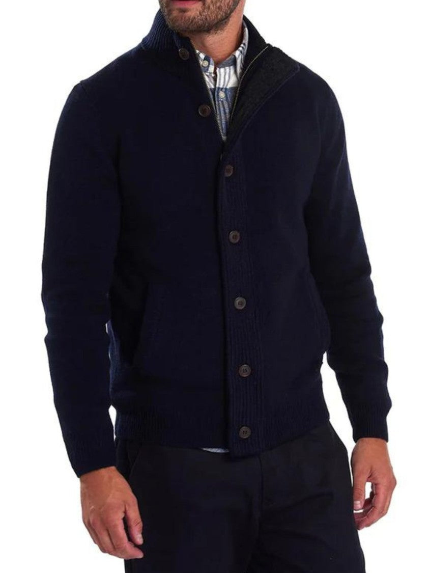 Barbour Blue Patch Zip Thru Sweater