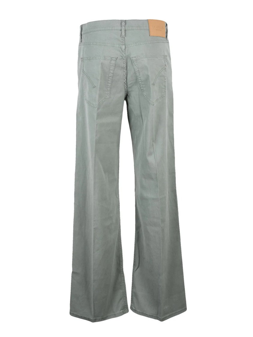 Dondup Jacklyn Lyocell Cotton Stretch Trousers - Green