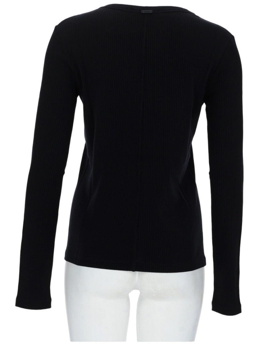 Max Mara Ribbed Long-Sleeve Lyocell-Blend T-Shirt