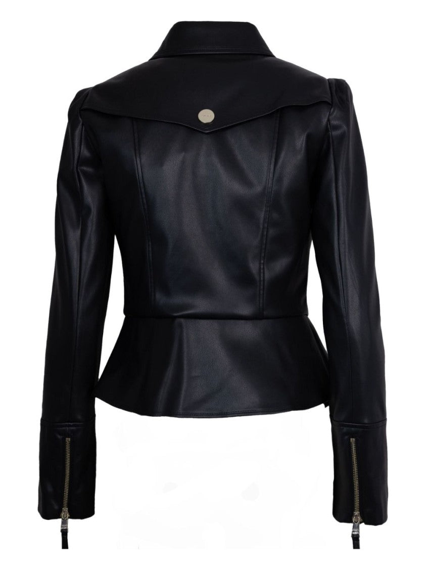 Liu Jo Peplum Hem Jacket With Zippered Cuffs