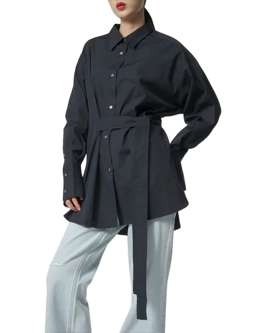 Studio Nicholson Structured Cotton Blouse With Tailored Silhouette
