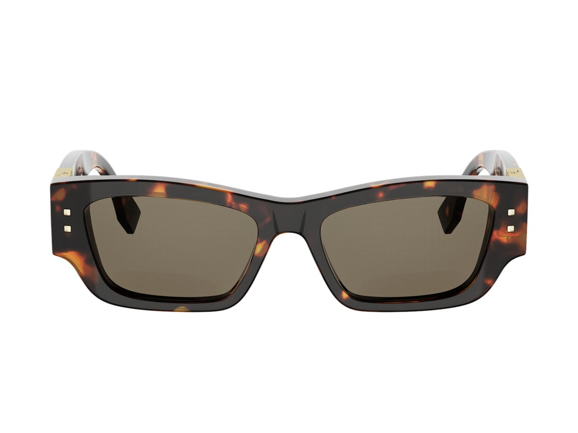 Fendi Fe40234i Tortoiseshell Oversized Sunglasses