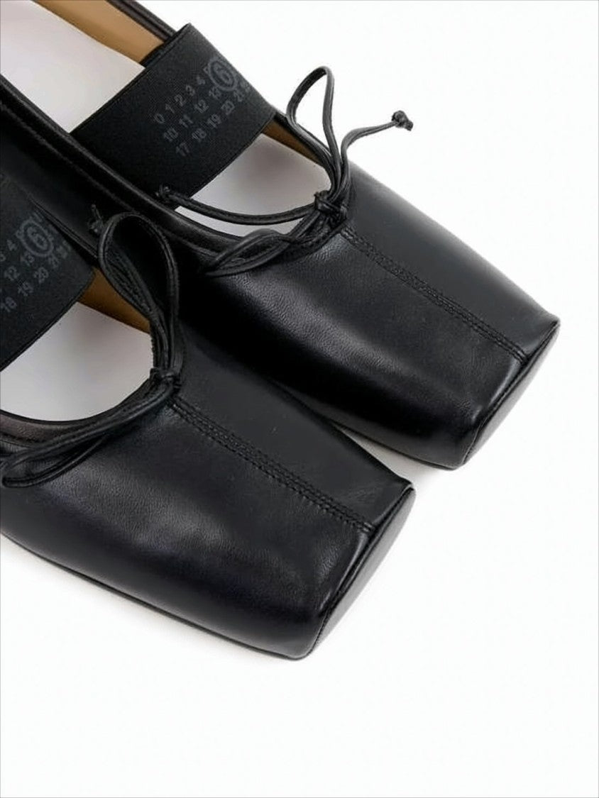 Mm6 By Maison Margiela Square Toe Flat Shoes