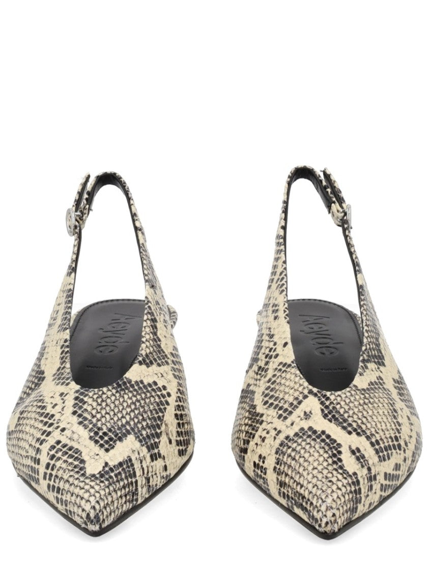 Aeydē Neutrals Camila Pointed Slingback Flats
