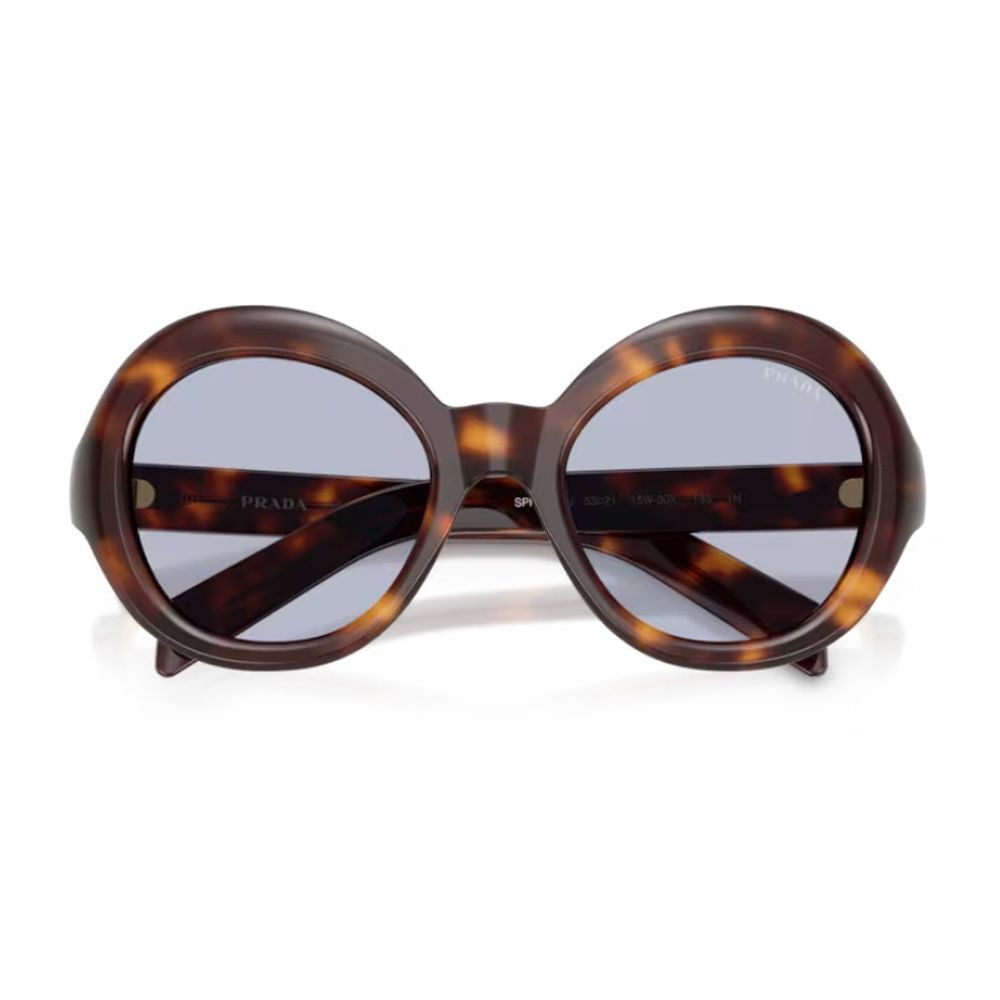 Prada Havana Pr D08su Round Acetate Sunglasses