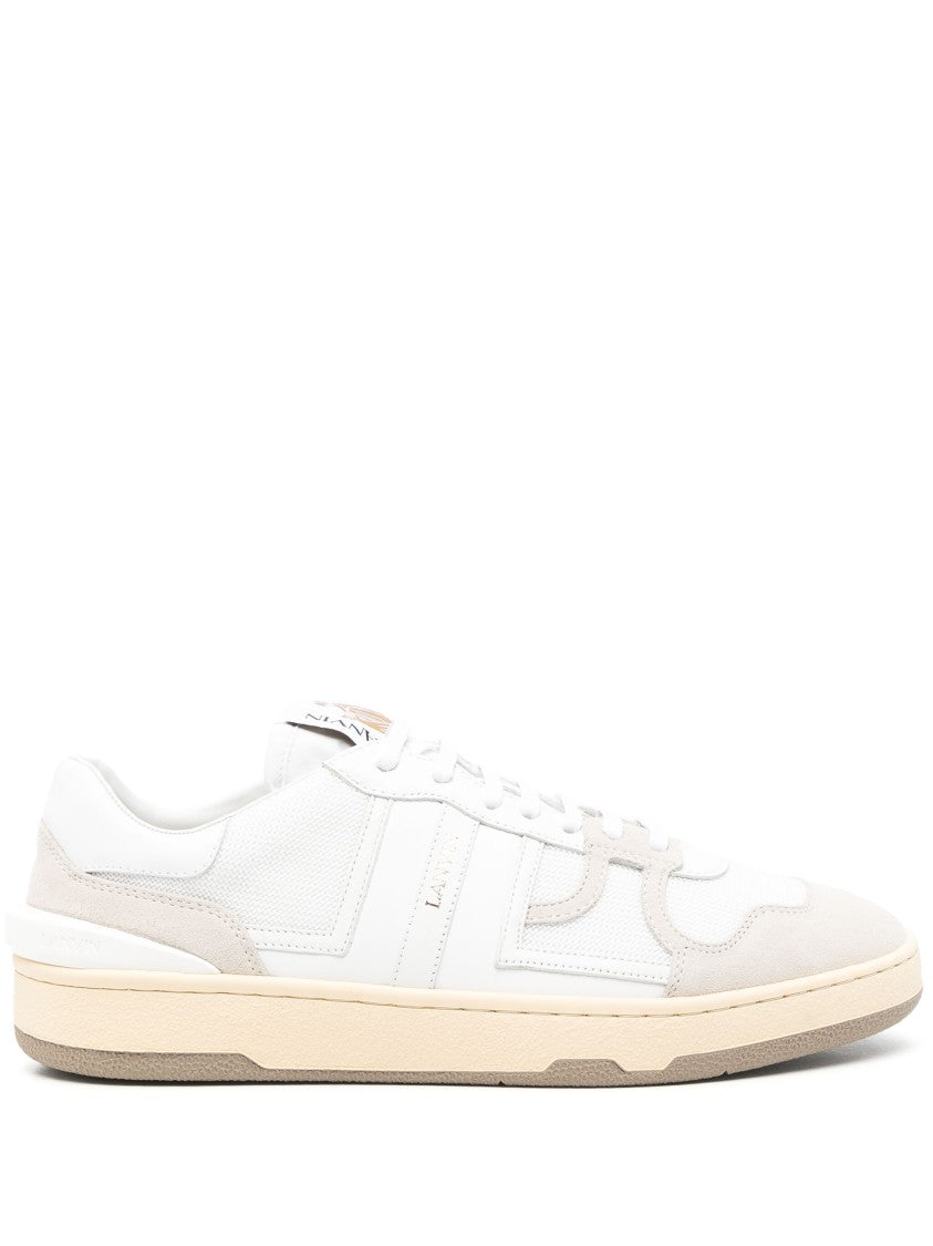 Lanvin White Clay Sneakers Textured Panel Sneakers