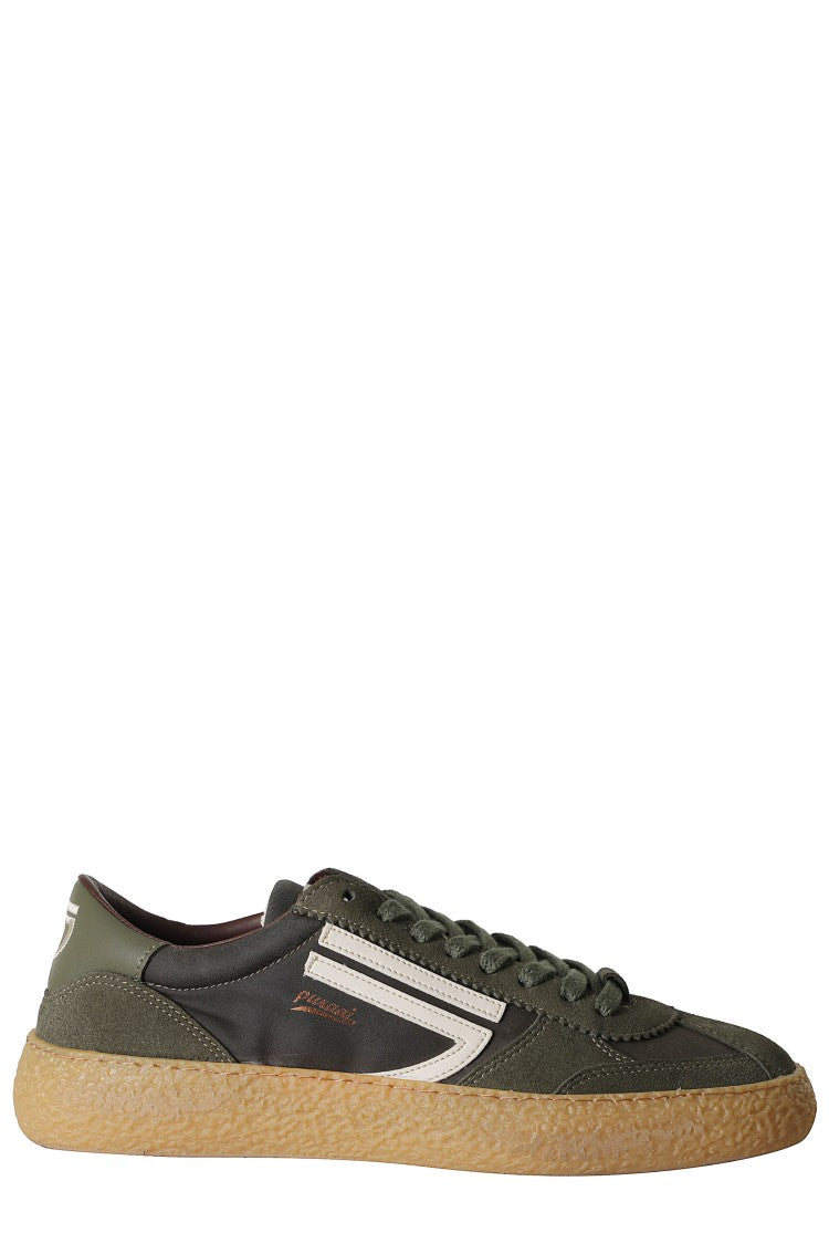Puraai Green 1.01 Vintage Side Logo Suede Rubber Sneakers
