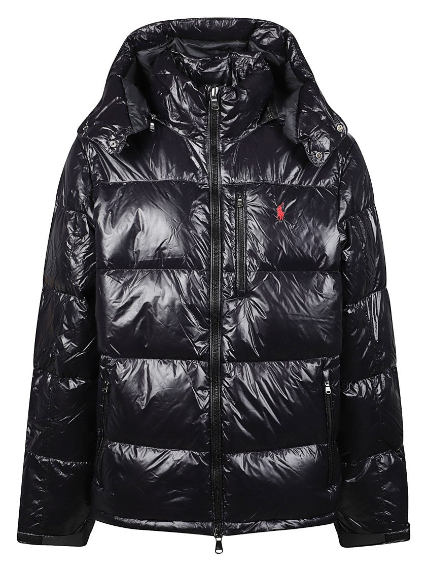 Polo Ralph Lauren Black Insulated Quilted Recycled Nylon Bomber Jacket