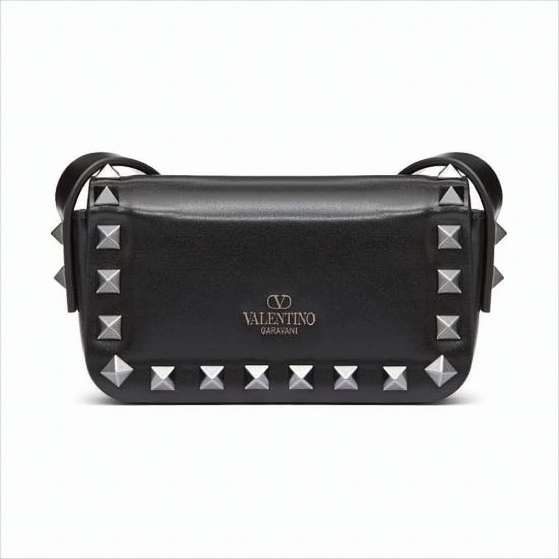 Valentino Garavani Pyramid-Studded Leather Crossbody Bag