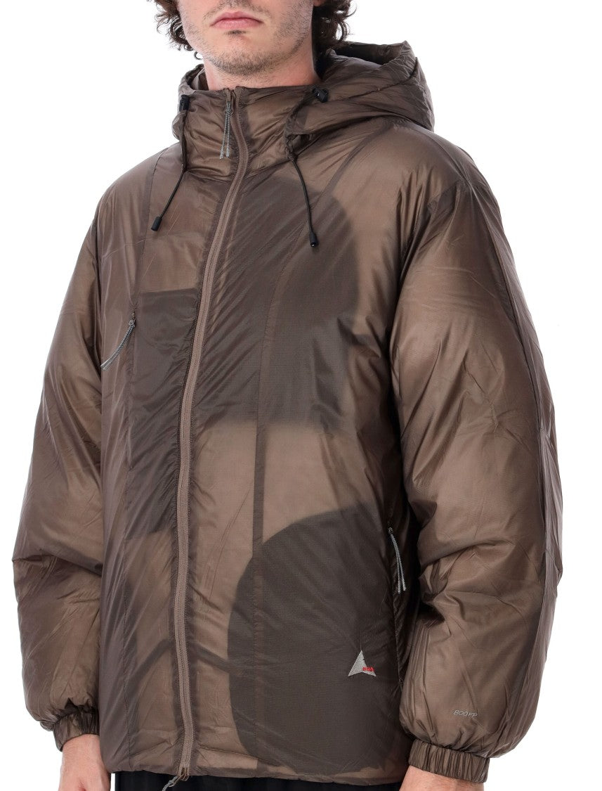 Roa Lightweight Semi-Sheer Hooded Down Jacket