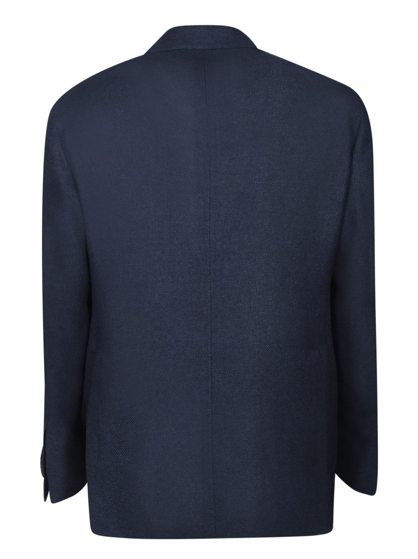 Tagliatore Tailored Blue Blazer With Notched Lapels