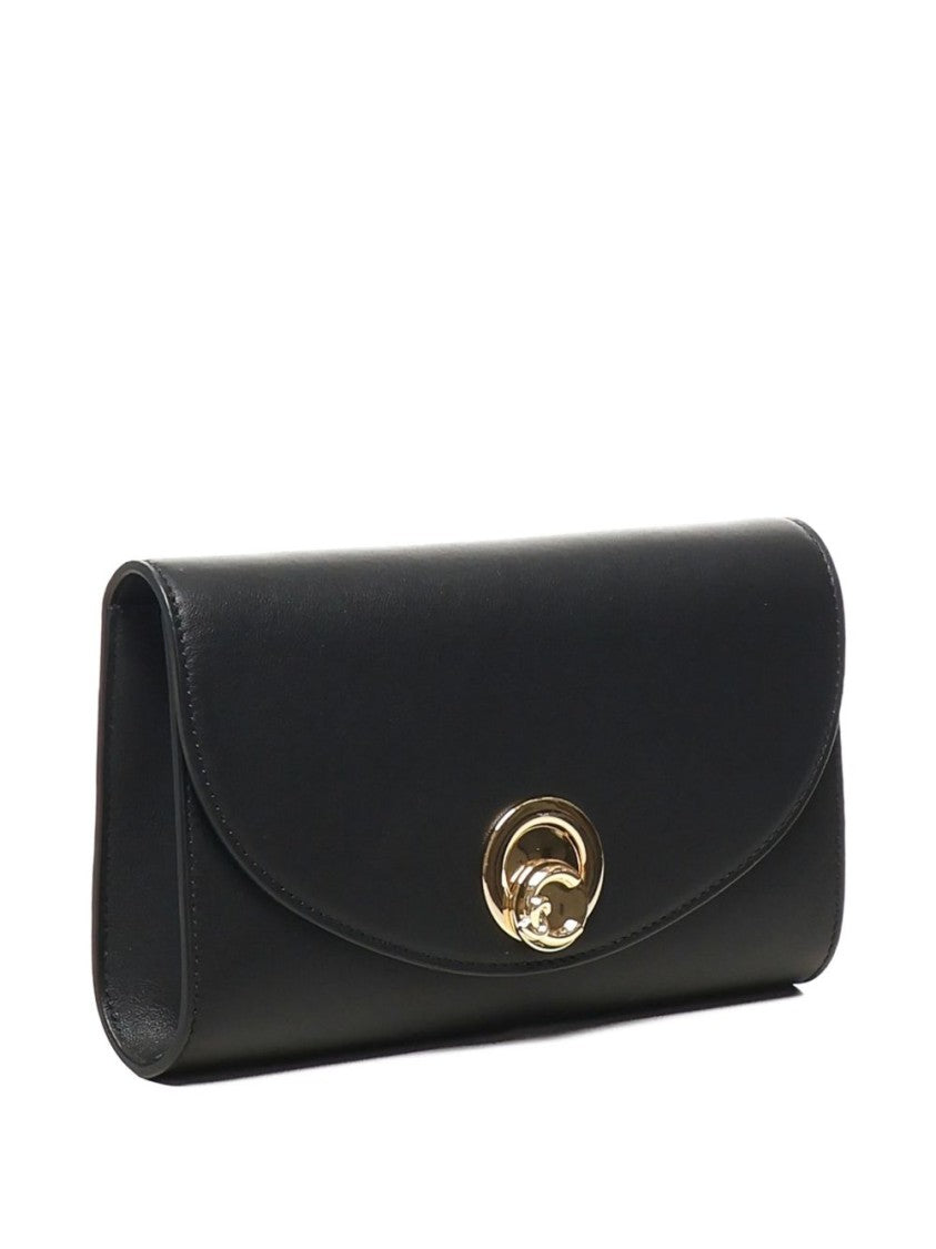Coccinelle Smooth Black Leather Shoulder Bag