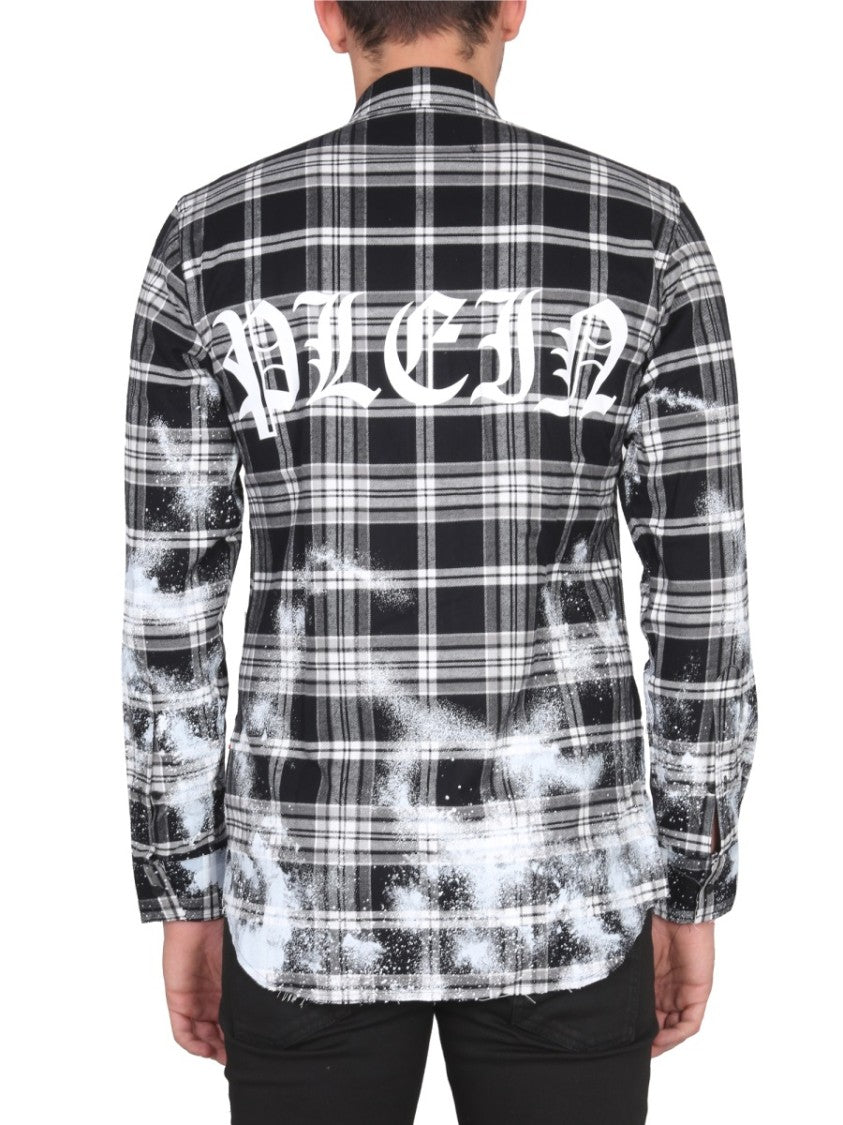 Philipp Plein Tartan Pattern Shirt