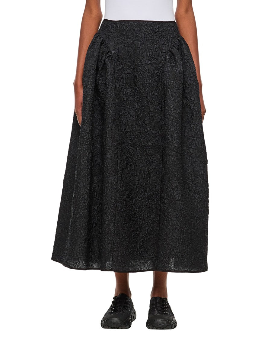 Cecilie Bahnsen Borage Cloqué Black Fabiola Skirt