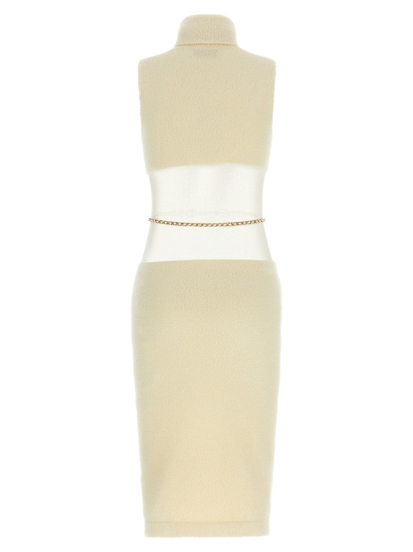 Elisabetta Franchi Gauze Insert Dress