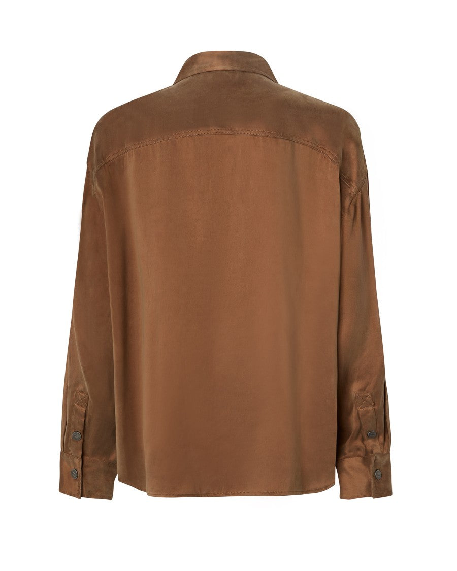 Pinko Regular Fit Cupro And Viscose Shirt
