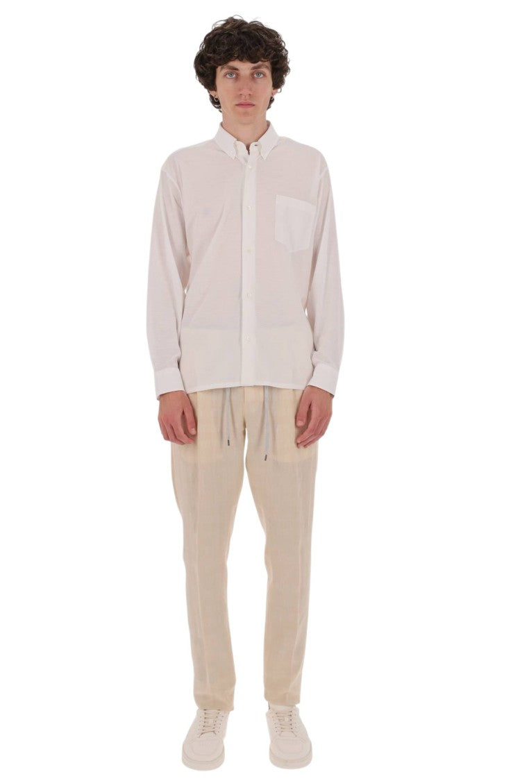 Herno Button-Down Cotton Crepe Shirt