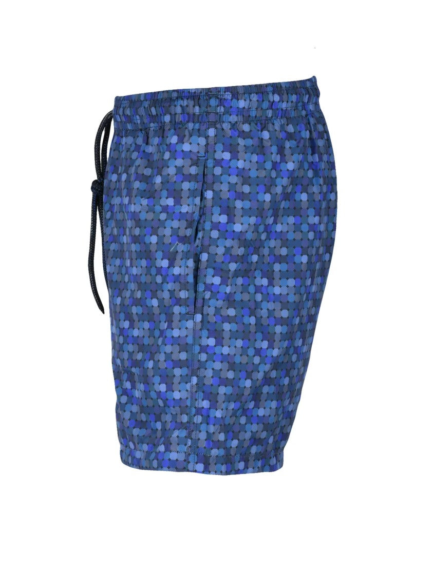 Drumohr Multicolor Mosaic Print Swim Shorts