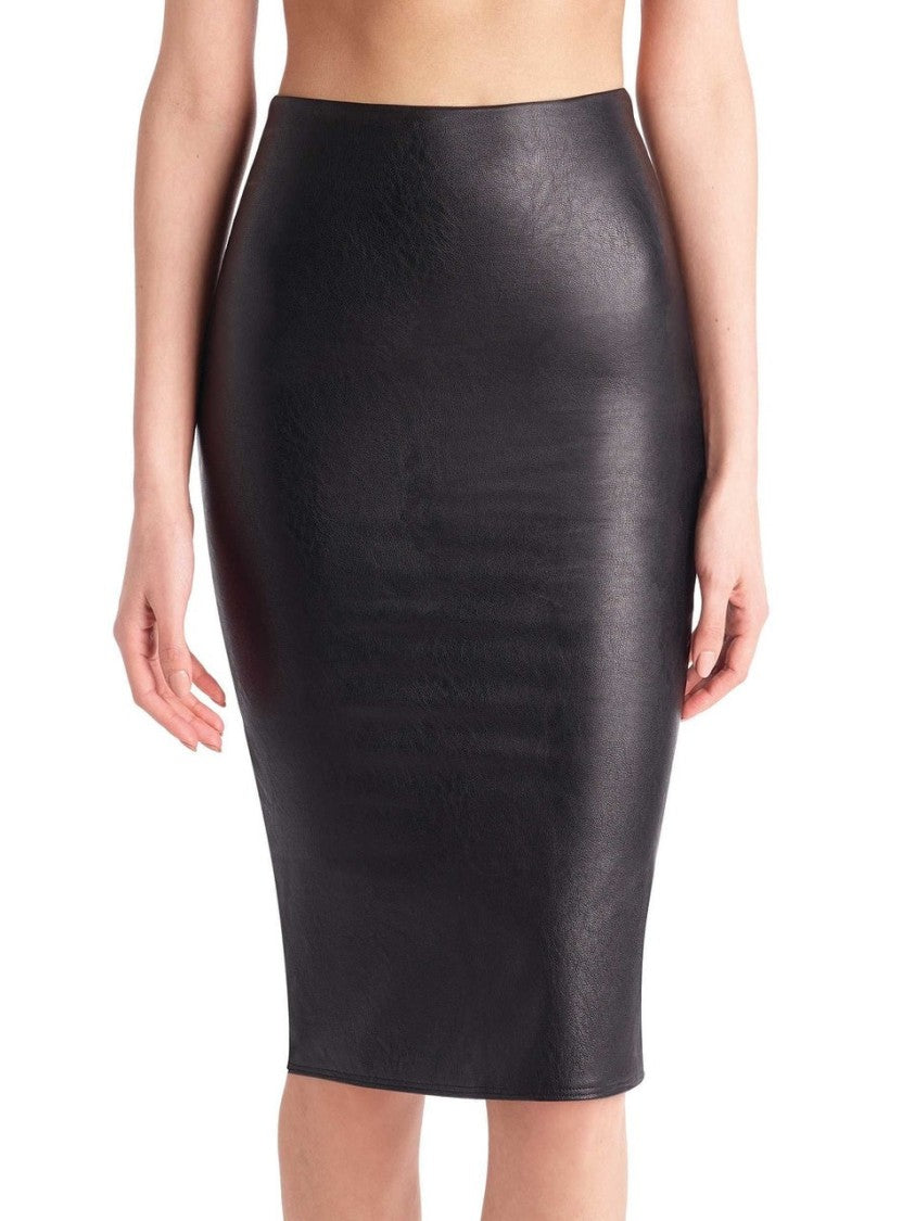Commando Max Faux Leather Midi Skirt - Sk06