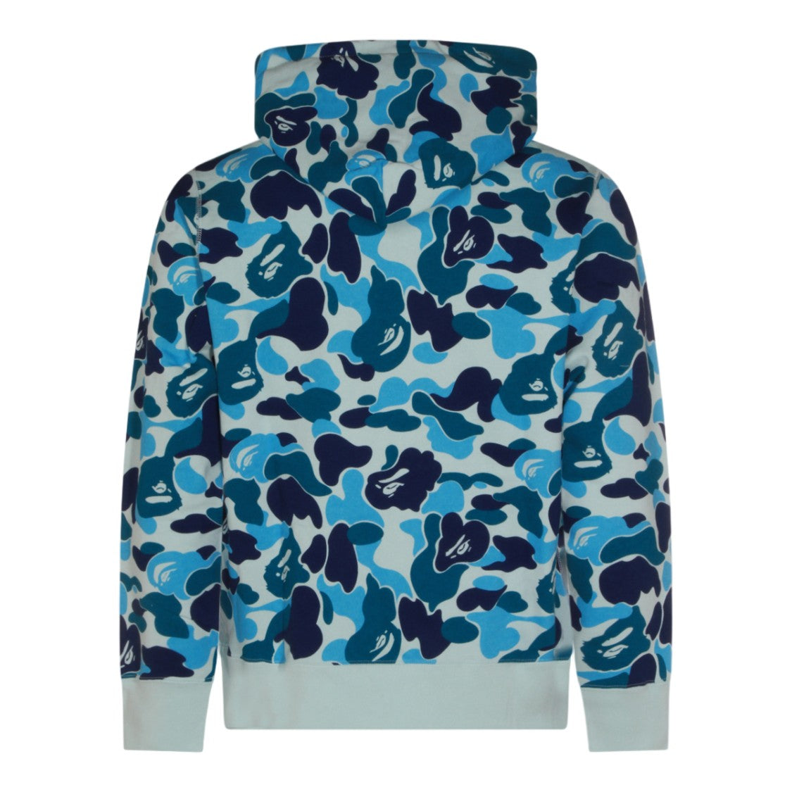 Bape Camo Print Hoodie With Graphic Logo And Front Pocket
