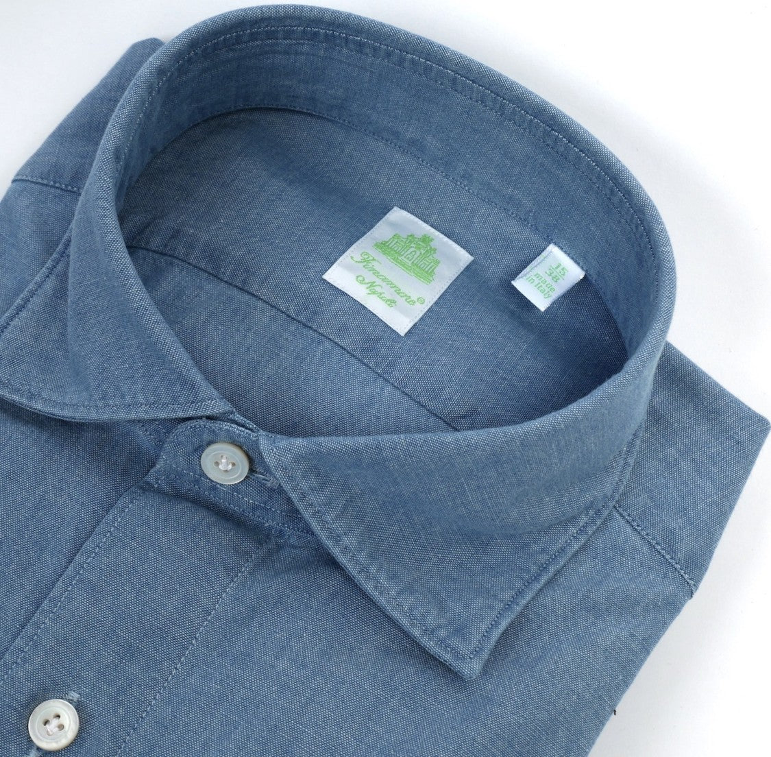 Finamore Gaeta Chambray Tailored Shirt