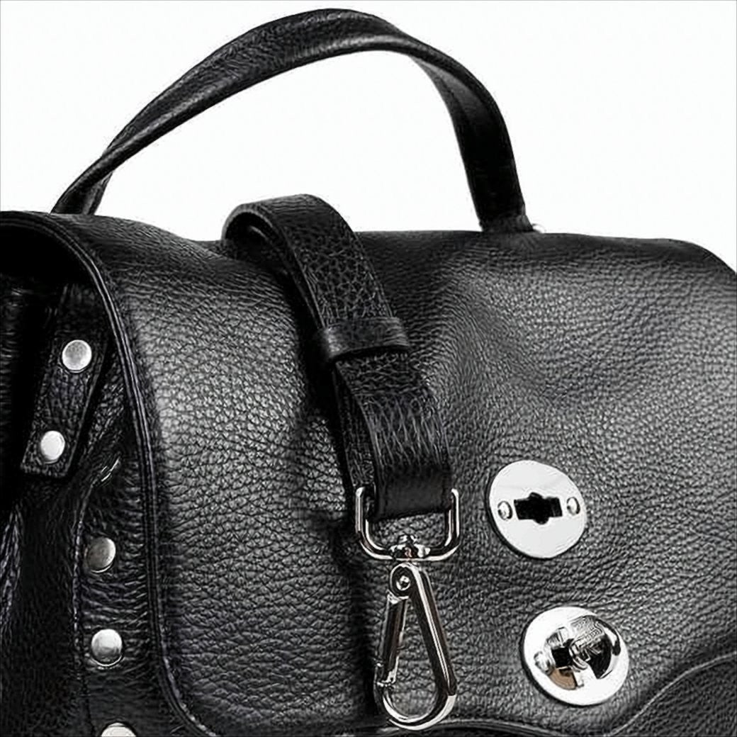 Zanellato Textured Hammered Leather Handbag With Adjustable Strap