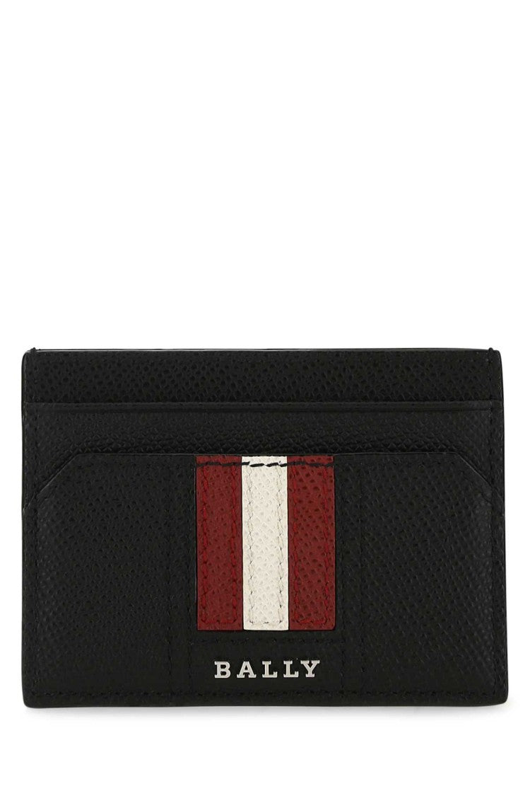 Bally Black Leather Thar Card Holder
