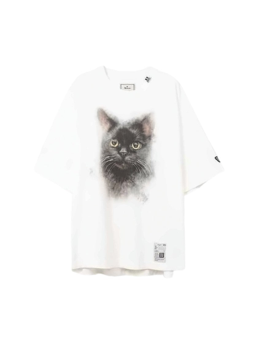 Maison Mihara Yasuhiro Loose Fit Short-Sleeve T-Shirt With Cat Graphic