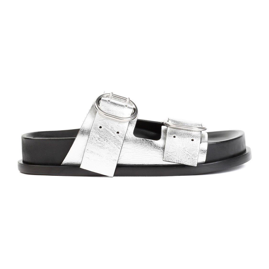 Jil Sander Silver Moon Leather Sandals