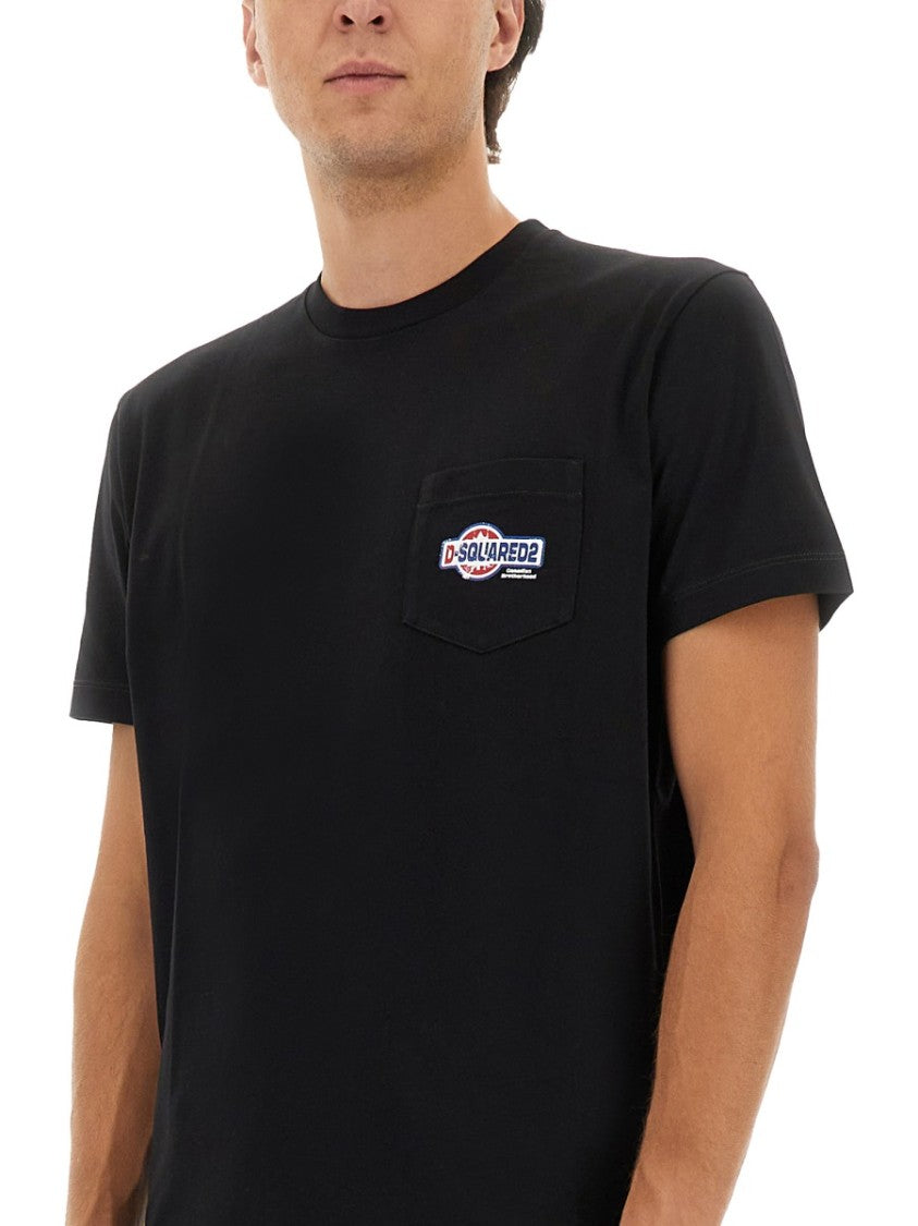 Dsquared2 Classic Black T-Shirt With Pocket