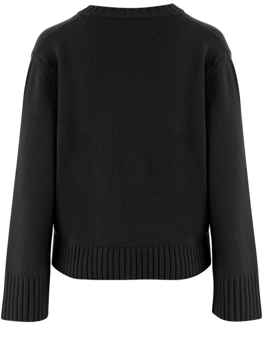 Oliver Lattughi Black Knit Cashmere Sweater
