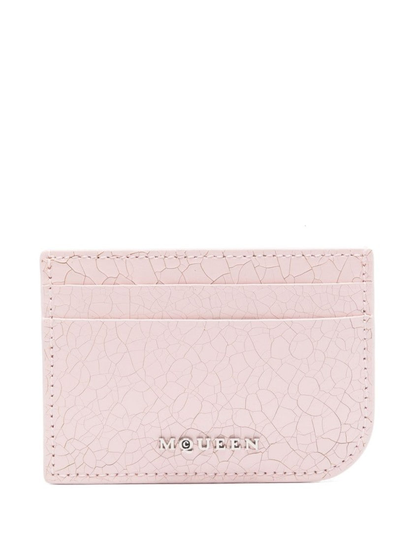 Alexander Mcqueen Textured Pink Wallet