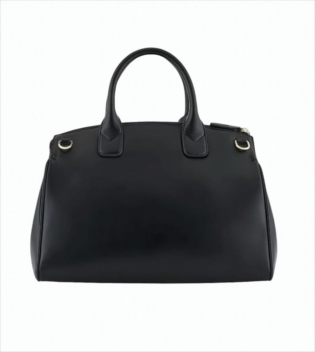 Armani Exchange Structured Shoulder Bag With Gold-Tone Hardware