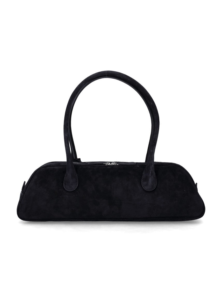 Magda Butrym Brigitte Trapeze Suede Flower Handbag