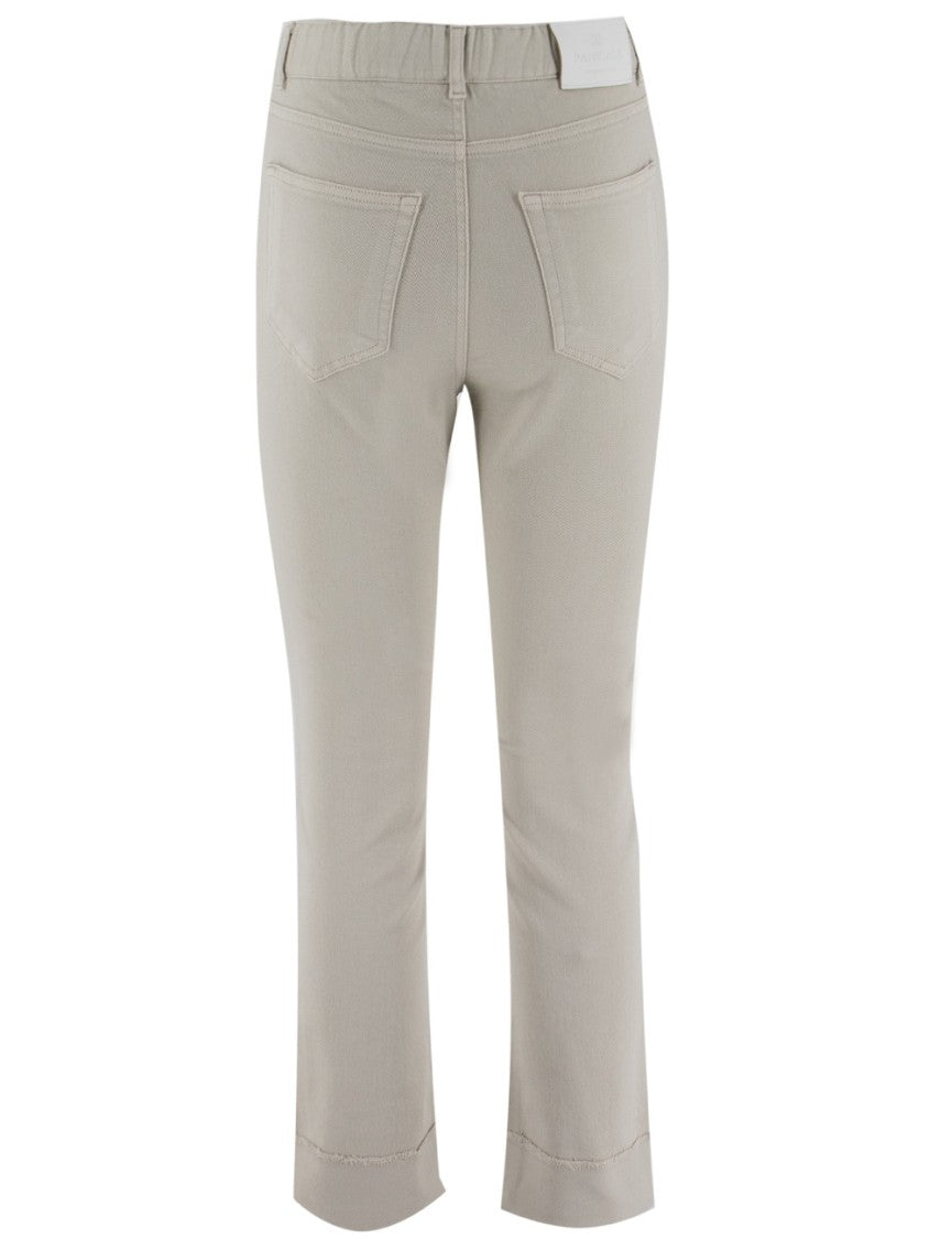 Panicale High-Waisted Trousers With Jewelled Turn-Up Detail