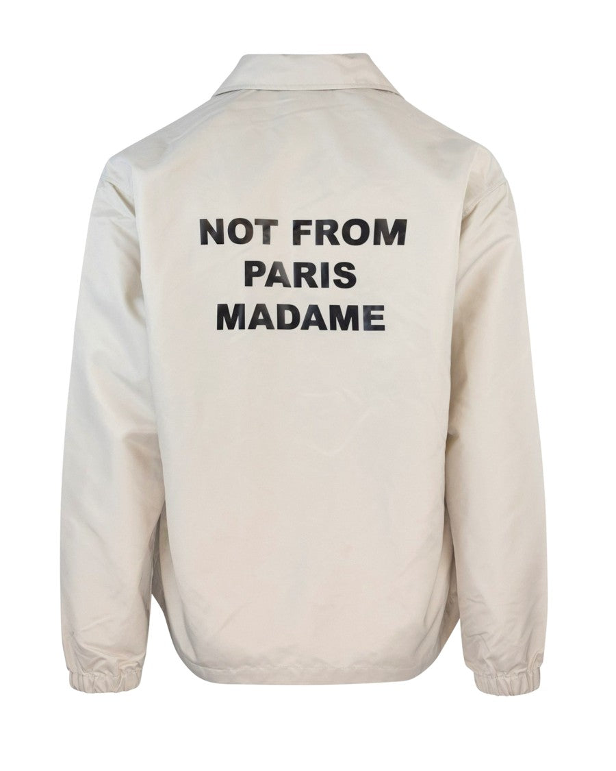 Drôle De Monsieur Lightweight Minimalist Jacket With Bold Slogan Prints
