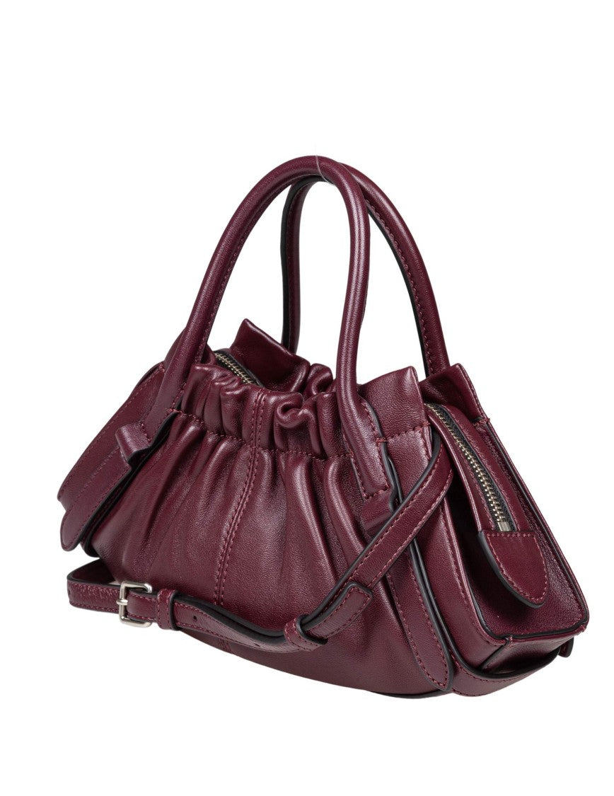 Marc Jacobs The Cristina Small Satchel Leather Handbag, Plum Color