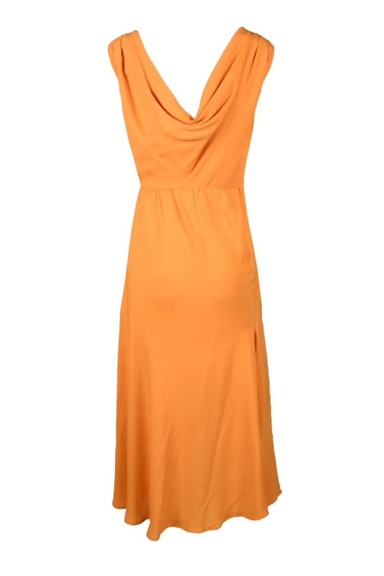 Erika Cavallini Structured Orange Maxi Dress