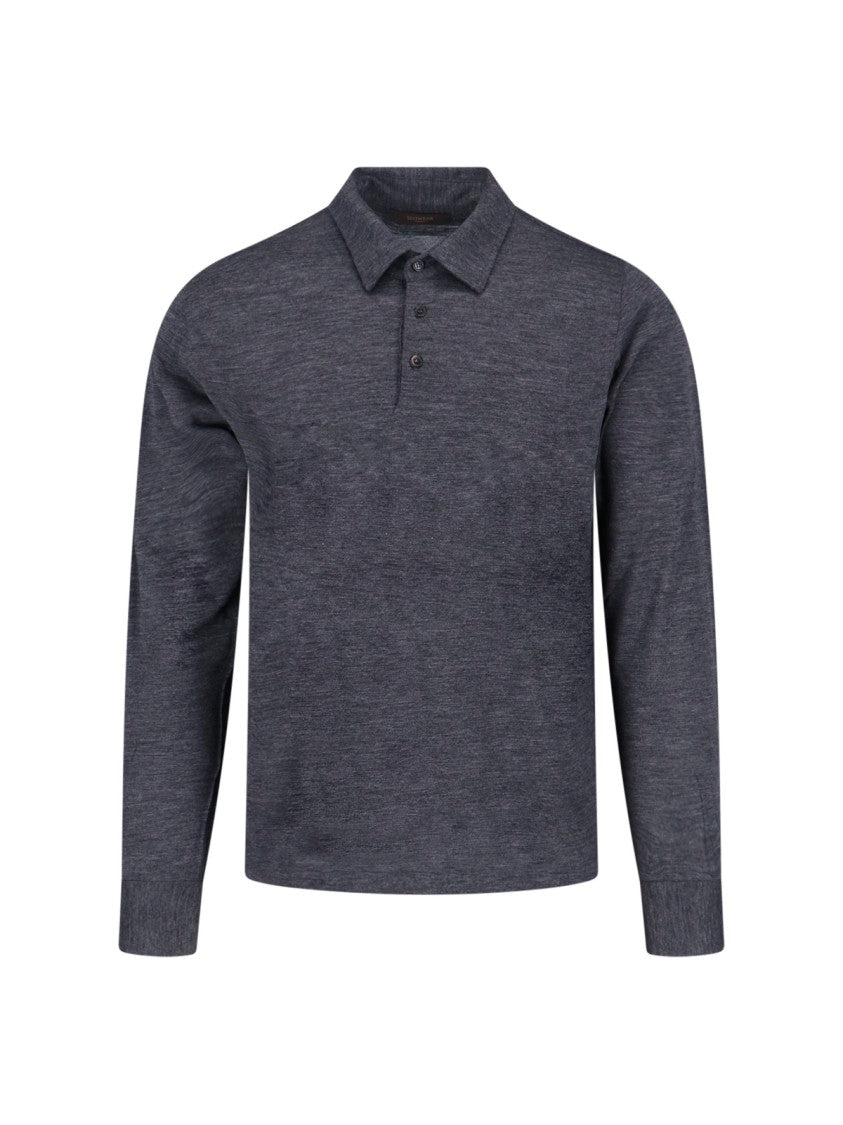 Zanone Virgin Wool Polo – Grey