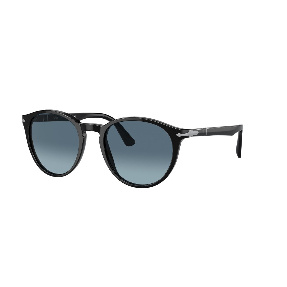 Persol 0Po3152s Round Frame Sunglasses With Gradient Blue Lenses